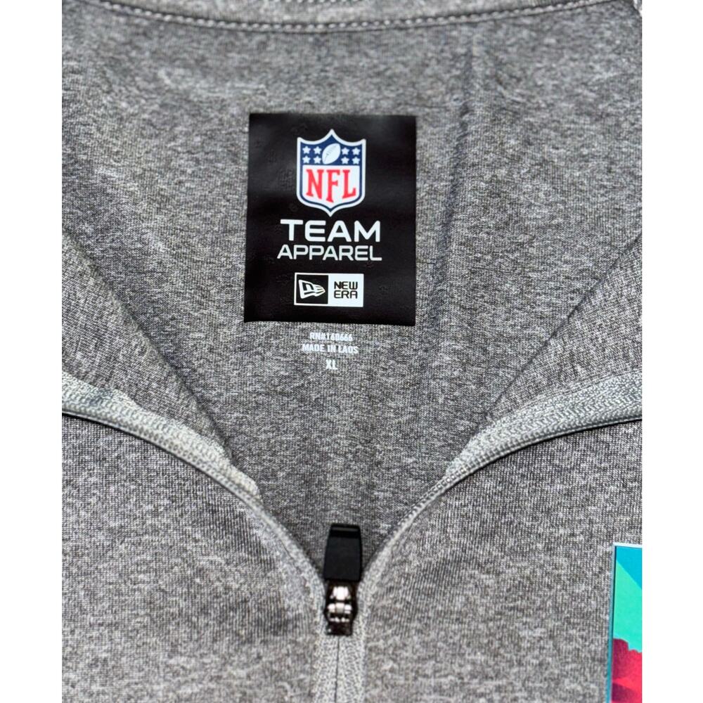 Mens‎ NFL New Era Team Apparel Super Bowl LVII 57 Gray 1/4 Zip Pullover Size XL - Picture 4 of 9